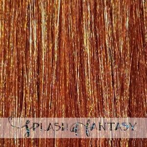 Copper glitter Tinsel Hair strand Extensions 40”